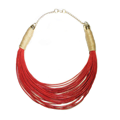 Multi-Colored String Necklace